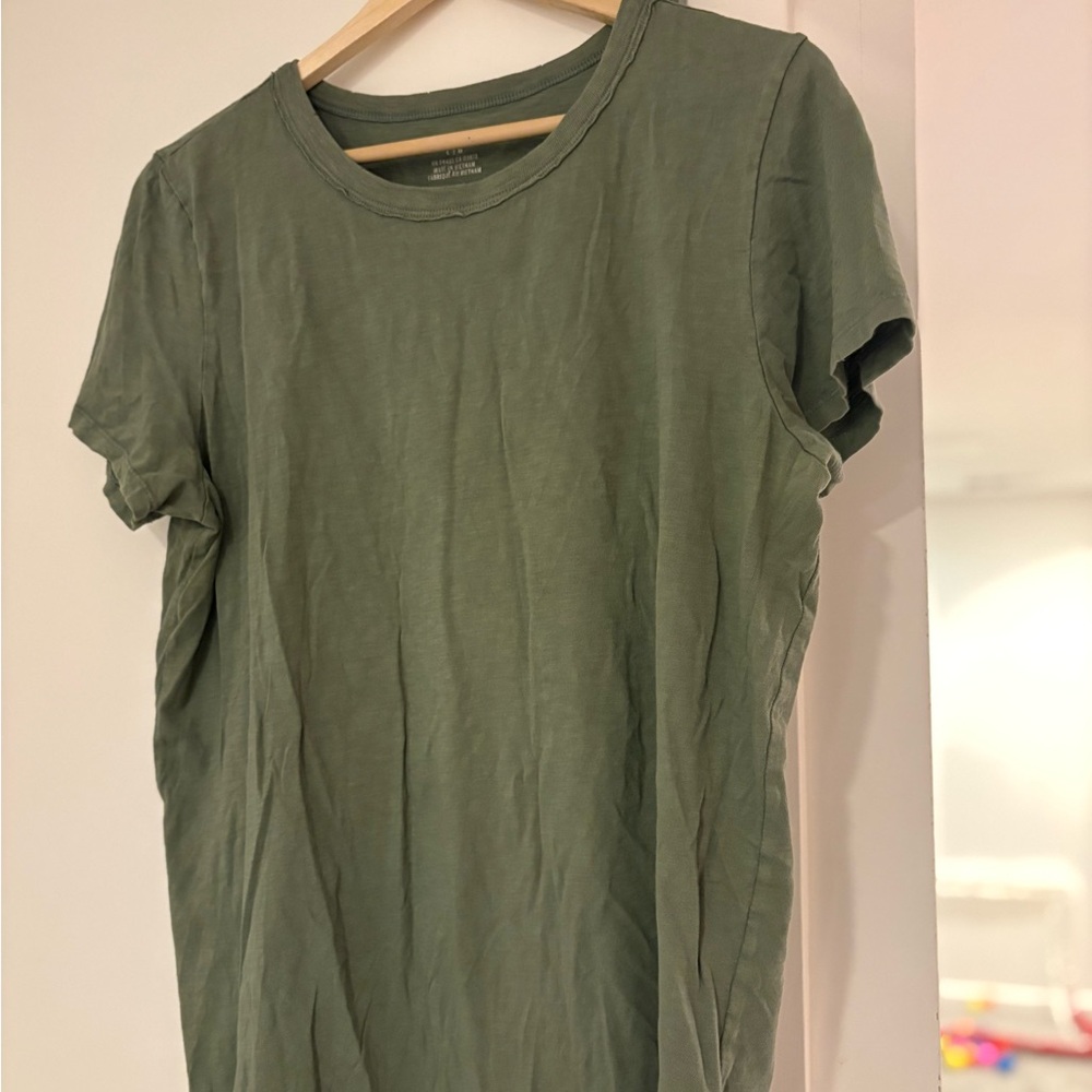 Aerie Sage Green Crew Neck Tee